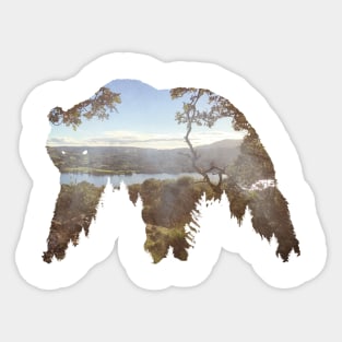 Bear Silhouette Art Sticker